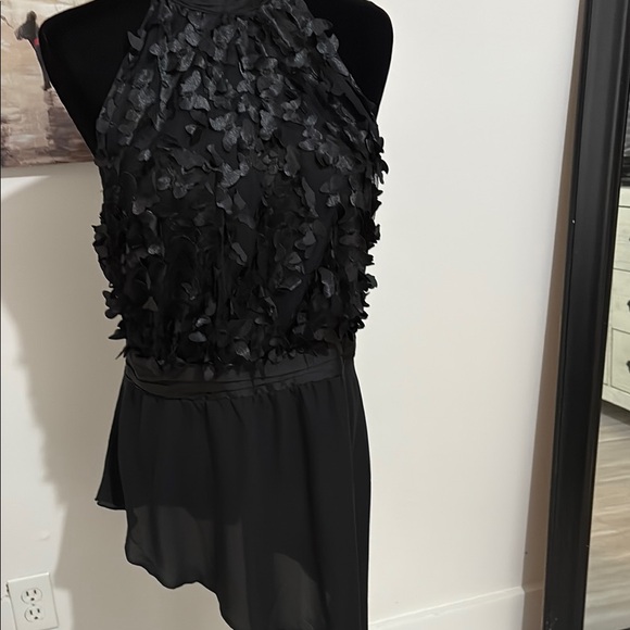 New York & Company Tops - New York & Company Black Embellished Halter Blouse